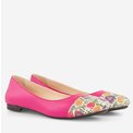 Balerini fuchsia cu varful imprimat Wololo