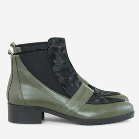 Ghete dama din piele naturala kaki Sonya