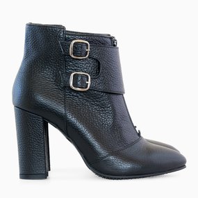 Ghete dama din piele naturala neagra Debbie