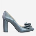 Pantofi dama din piele naturala gri antracit Bernadette