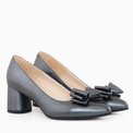 Pantofi dama din piele naturala gri sidef Danette