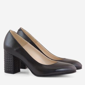 Pantofi dama din piele naturala neagra Franca