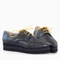 Pantofi oxford piele naturala gri Handsome