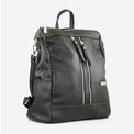 Rucsac din piele naturala neagra Barcelona