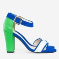 Sandale dama albastru cu verde Izara