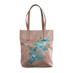 Tote pictat manual PRIYA - FLOR