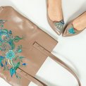 Tote pictat manual PRIYA - FLOR