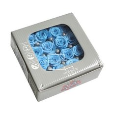 Light Blue Preserved Roses, 16pcs