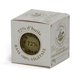 Sapun de Marsilia in cutie - Cub 100g 72% Ulei de Masline