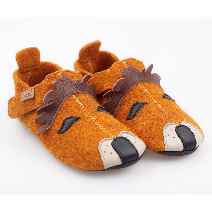 toddlers kids Doggies baby Felted wool slippers for children
