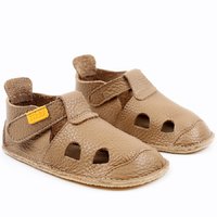 Leather barefoot sandals - NIDO Cappuccino