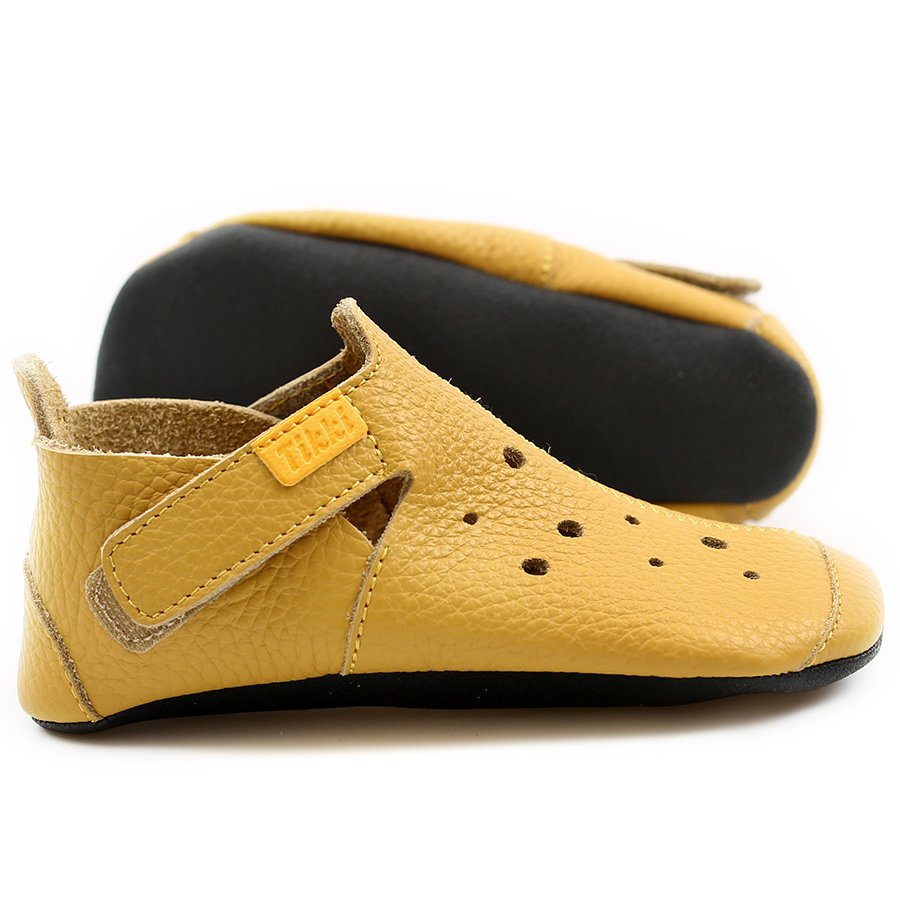 yellow soled shoes